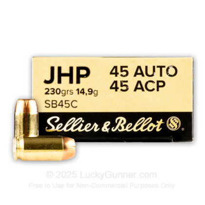 Sellier & Bellot SB45A 45ACP 230 GR FMJ 500 Rounds